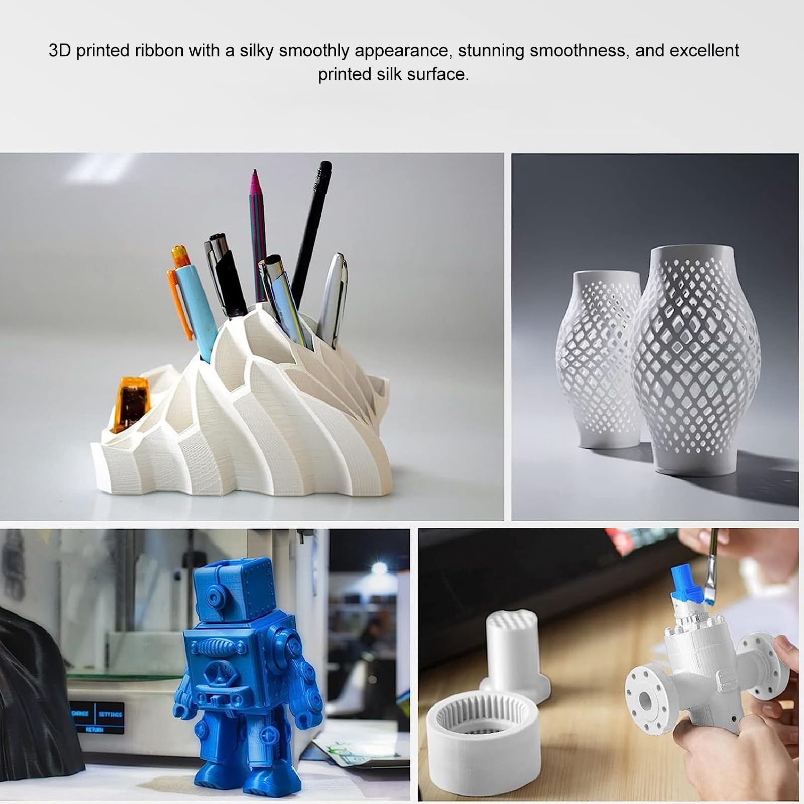 Filamento PLA 1.75mm Filamento per Stampante 3D Bianco Stile Penna