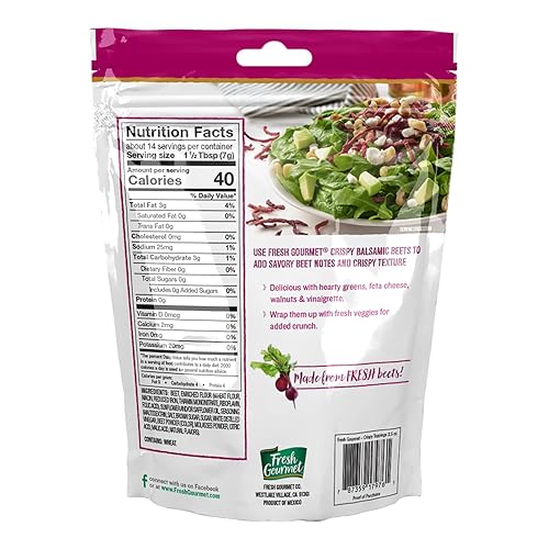 Miniatura 2 de Fresh Gourmet Variety, 3 remolachas balsámicas crujientes de Fresh Gourmet de 3.5 onzas, 3 pimientos rojos crujientes Fresh Gourmet Crispy, 3.5