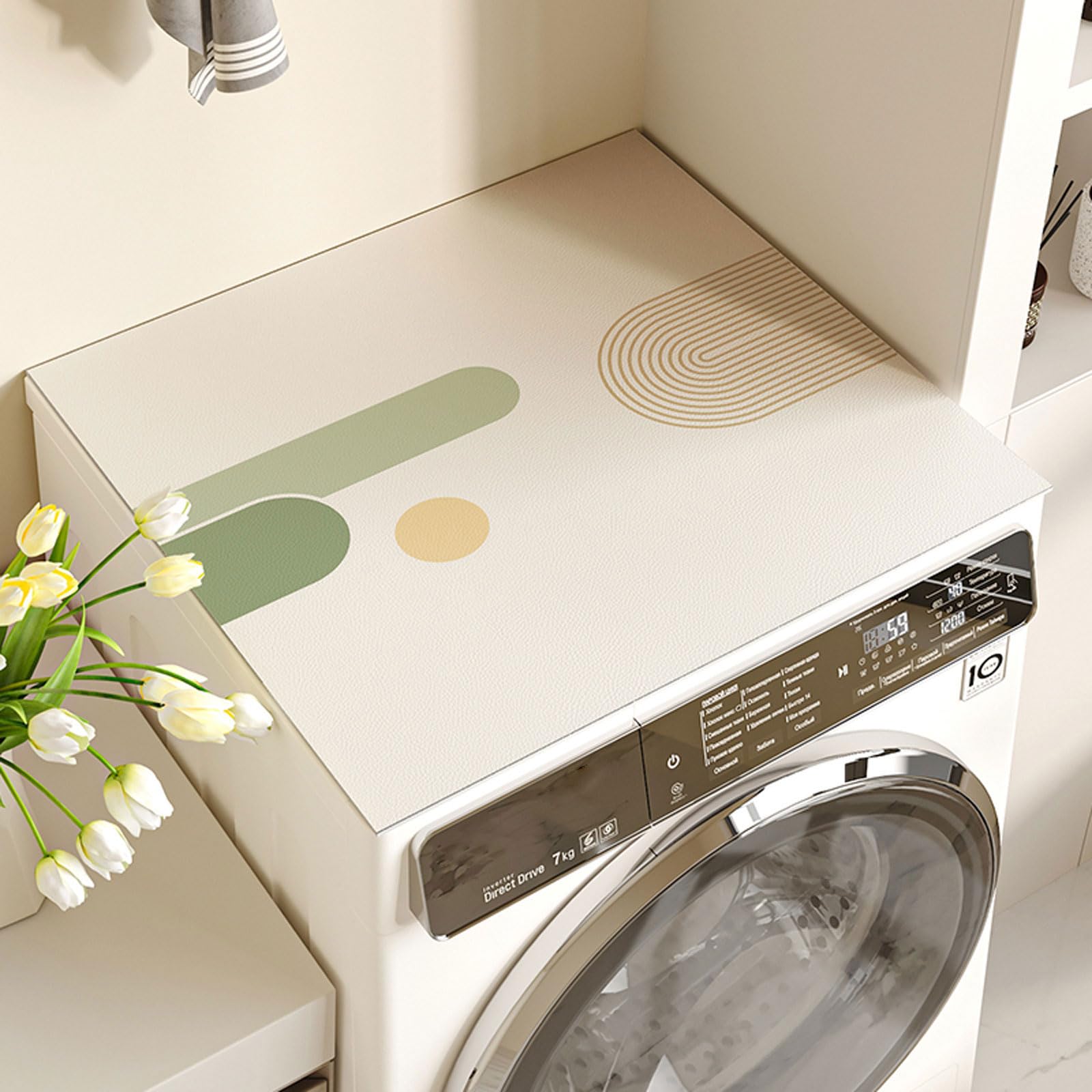 GoldeneAmeisen Top Fridge Dust Cover,Fridge Dust Cover Multi-Functional,Multi-Purpose Fridge Dust Cover,Easy To Clean,Non-slip Dustproof,Unfading,Washable,For Refrigerator,Microwave Ove,Electrical