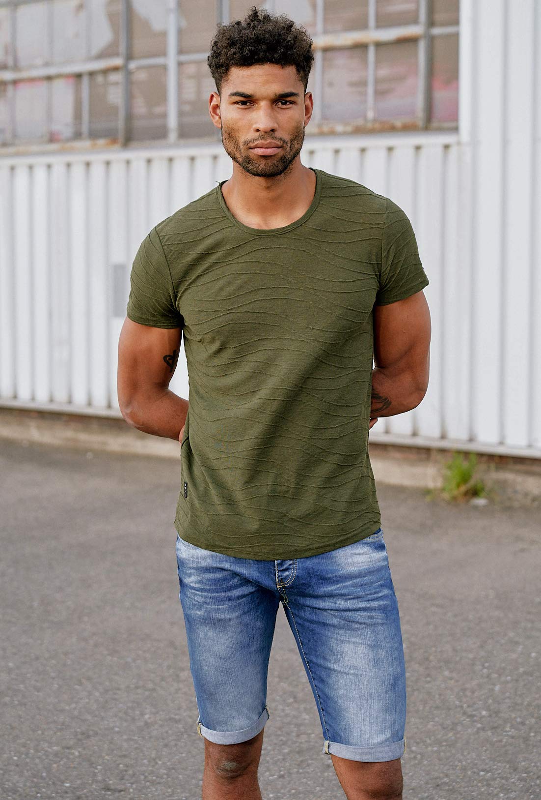 RED BRIDGE Pantaloncini a Jeans da Uomo Bermuda Estivi Casual Denim Cotone
