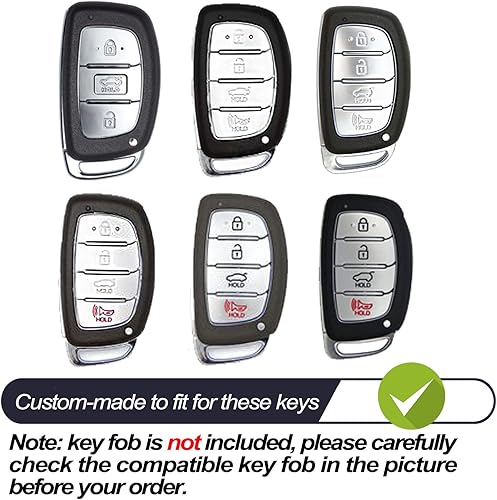 Miniatura 2 de MECHCOS - Funda de poliuretano termoplástico para llave inteligente de 3 o 4 botones compatible con Hyundai Elantra, Ioniq, Sonata, Tucson Elantra