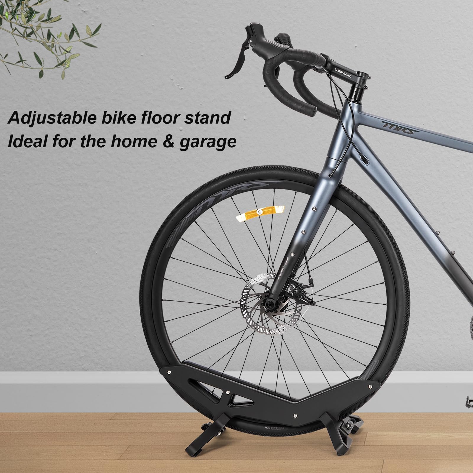 Support de vélo universel pour vélo de montagne/vélo de route - Compatible avec les pneus de 30 à 80 mm de large - ABS avec pieds en caoutchouc (capacité de charge de 20 kg)