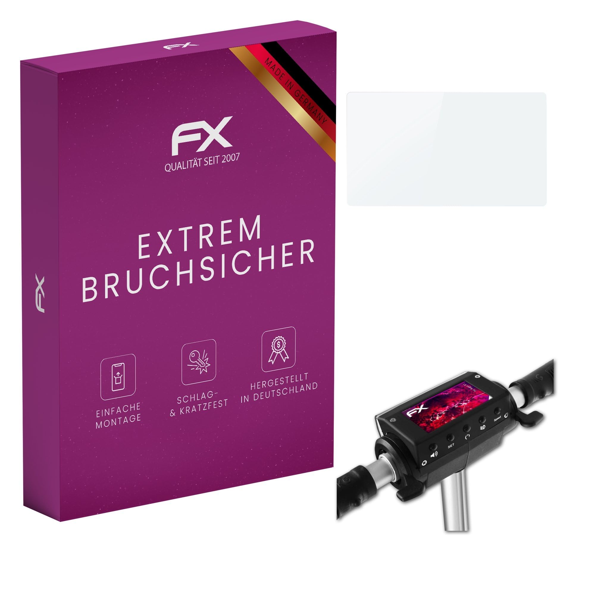 atFoliX Plastic Glass Protective Film compatible with Kugoo S1 Glass Protector, 9H Hybrid-Glass FX Screen Protector