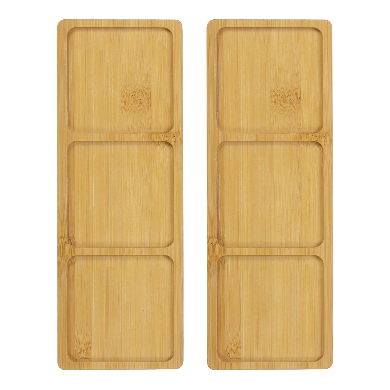 M METERXITY 2-Pack Bamboo Plant Saucer