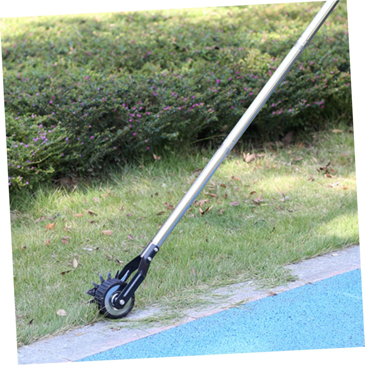 TOYANDONA Strumento Manuale per Bordi del Prato con Ruota in Metallo Inossidabile, Portatile e Facile da Smontare, per Giardinaggio e Cura del Prato