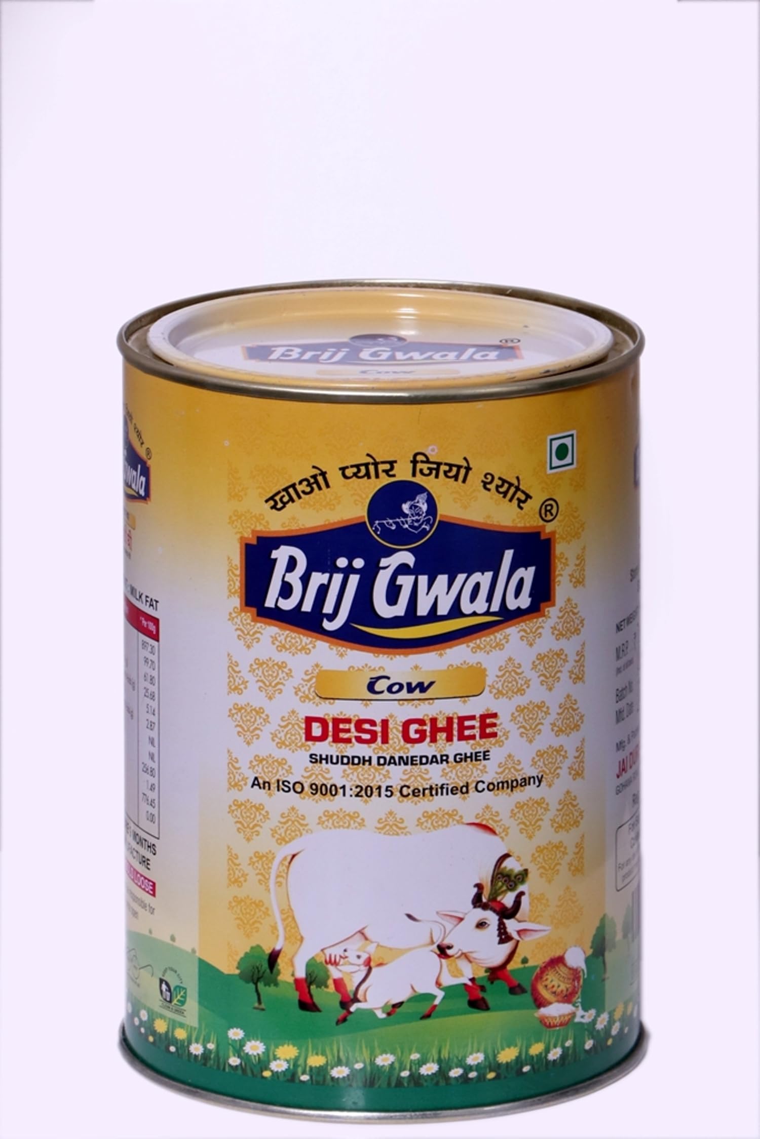 Brij Gwala Desi Cow Ghee| Made Traditionally From Curd| 1 Litre Tin Pack Of-1 (B0D6W6XM9R) Amazon Price History, Amazon Price Tracker