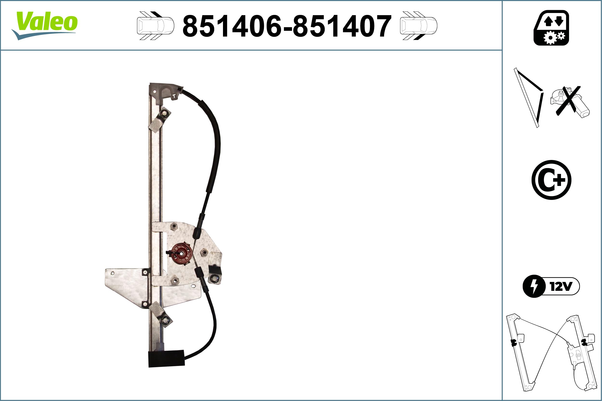 Valeo Leve-Vitre Avant Gauche 851406
