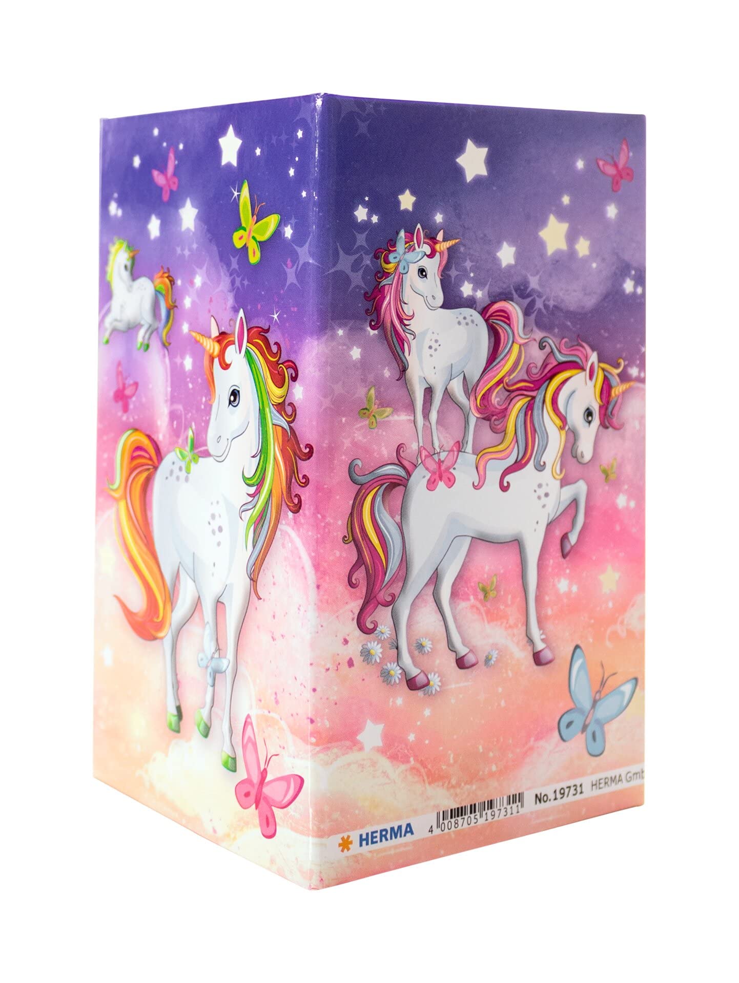 HERMA 19731 Pencil Holder with Unicorn Motif, Foldable, Sturdy Cardboard, Desk Pen Holder for Girls & Boys - Image 3
