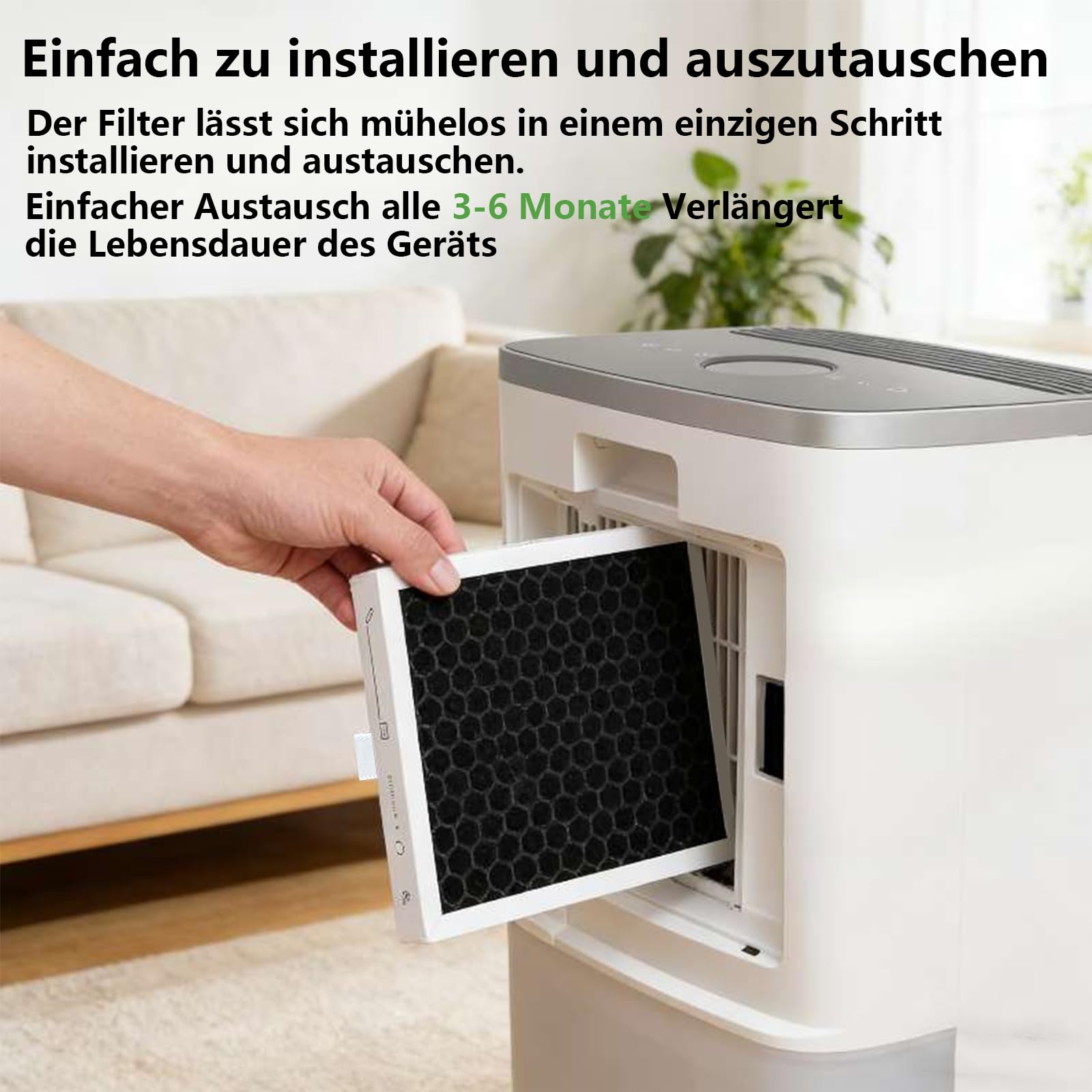 Confezione da 2 filtri di ricambio per deumidificatore, compatibili con Bosch Dry Serie 1000, 2000, 4000, con purificazione dell'aria 2 in 1 e deumidificazione, altamente efficace e durevole