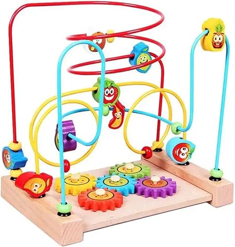 ArtTimson Juguete de montaña rusa de laberinto de cuentas de madera para niños pequeños, centro de actividad sensorial Montessori y ábaco educativo disponible en Yaxa Venezuela
