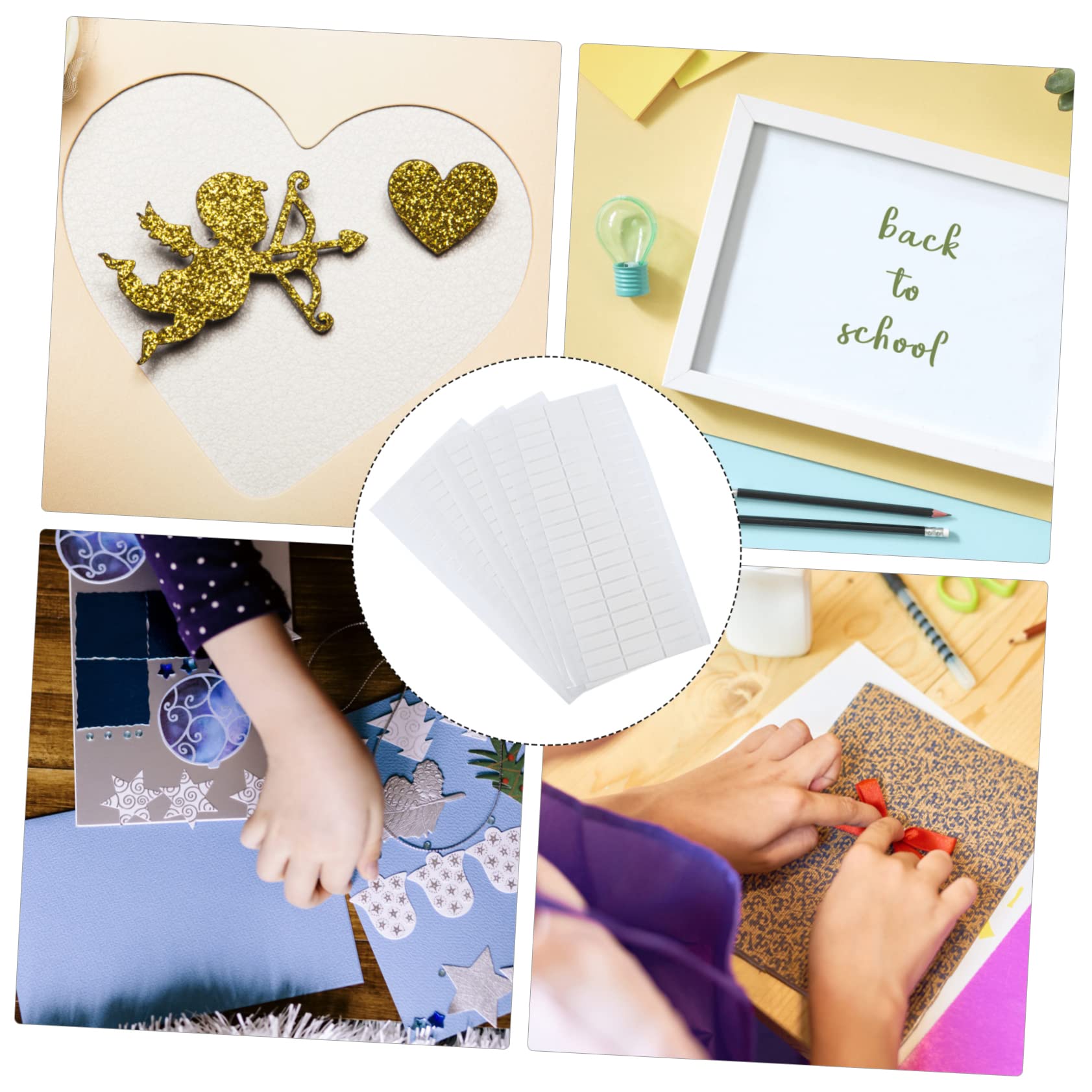DOITOOL 3 Set Nastro Biadesivo Adesivo Eva Per Crafting Per Effetti E Progetti Te Facile Rimuovere Residui Per Biglietti E Scrapbooking 5 Fogli*3