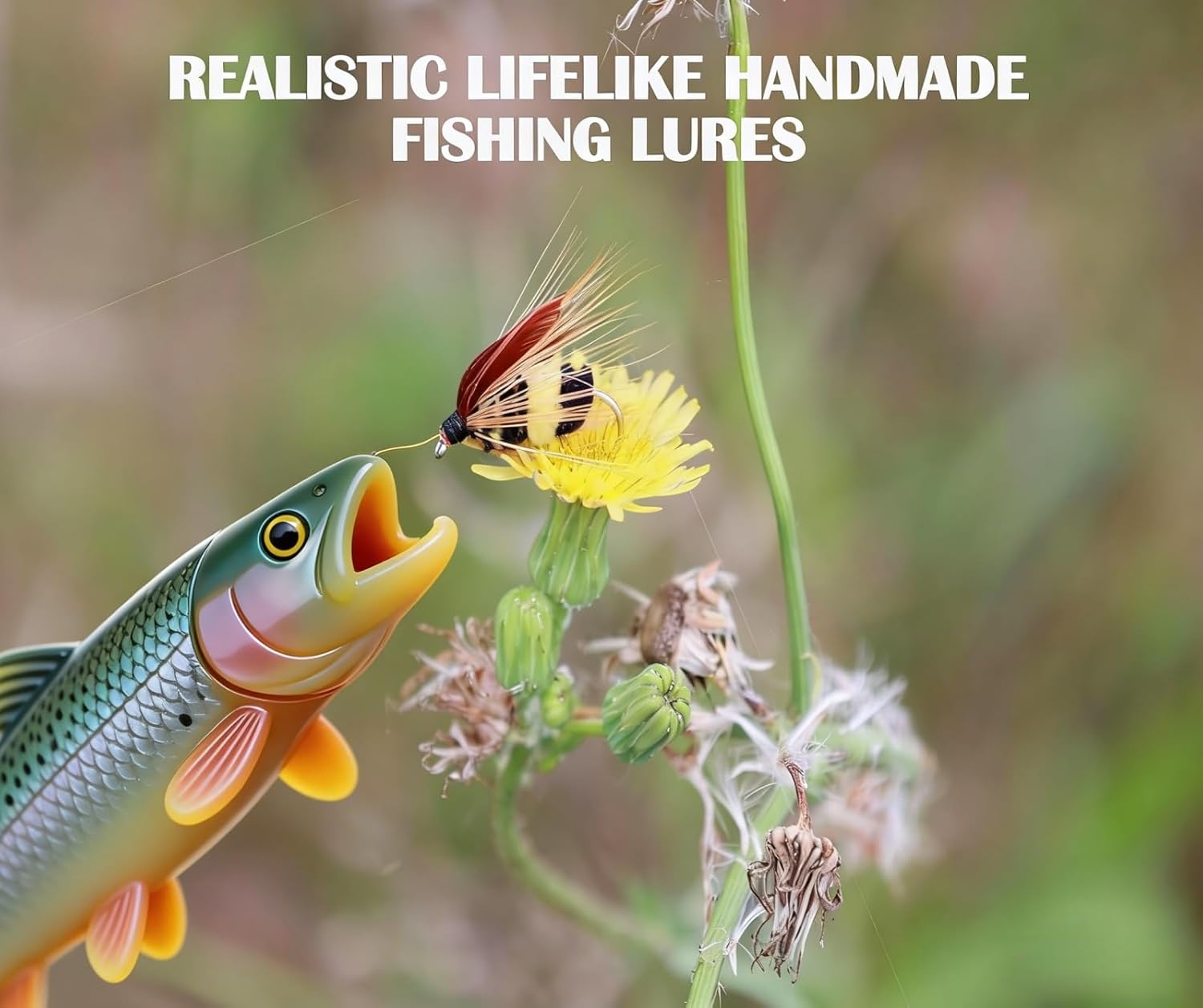 Fly Fishing28-54-72pcs Premium Hand Tied Fly Fishing Accessories - Fly Boxes Included Dry, Wet, Nymphs, Streamers, Wooly Buggers Trout Flies