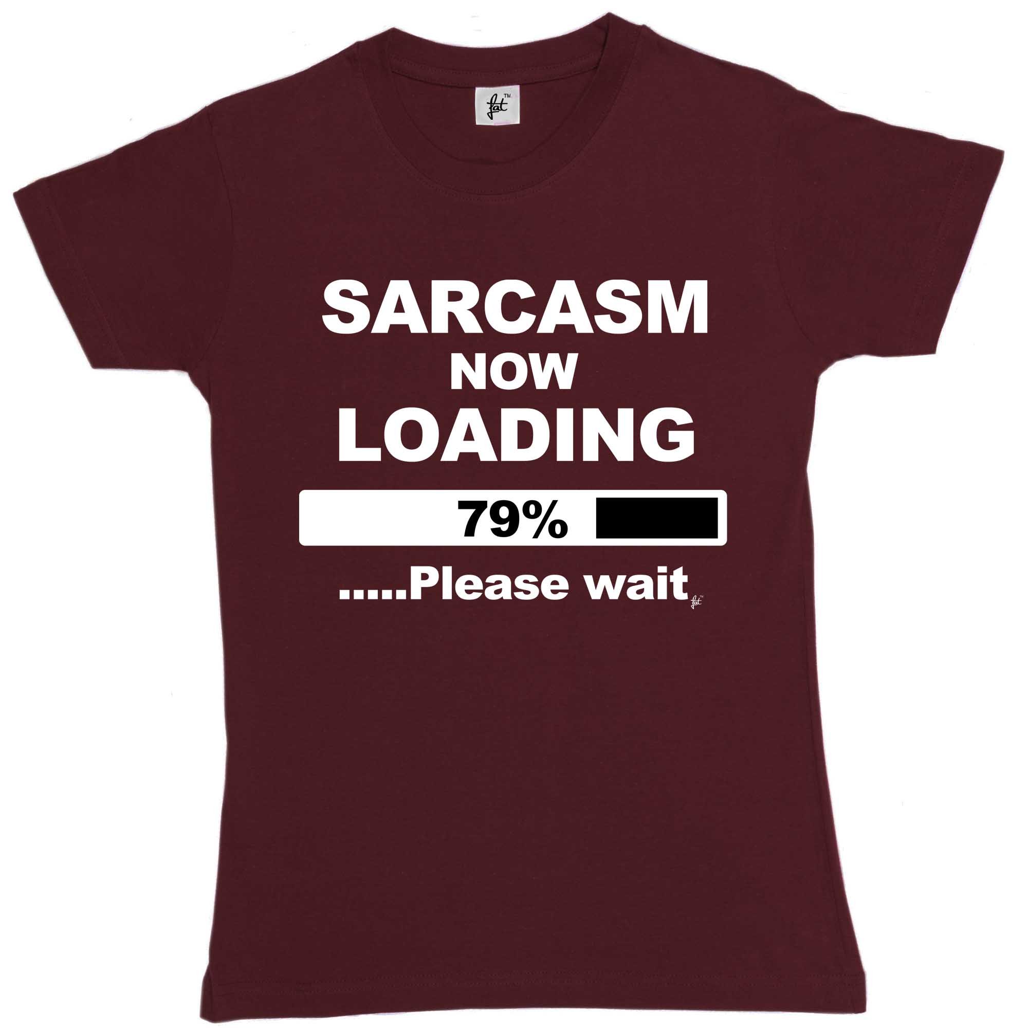 Fancy A Snuggle Women's Burgundy Sarcasm Now Loading Boyfriend Fit T-Shirt Large