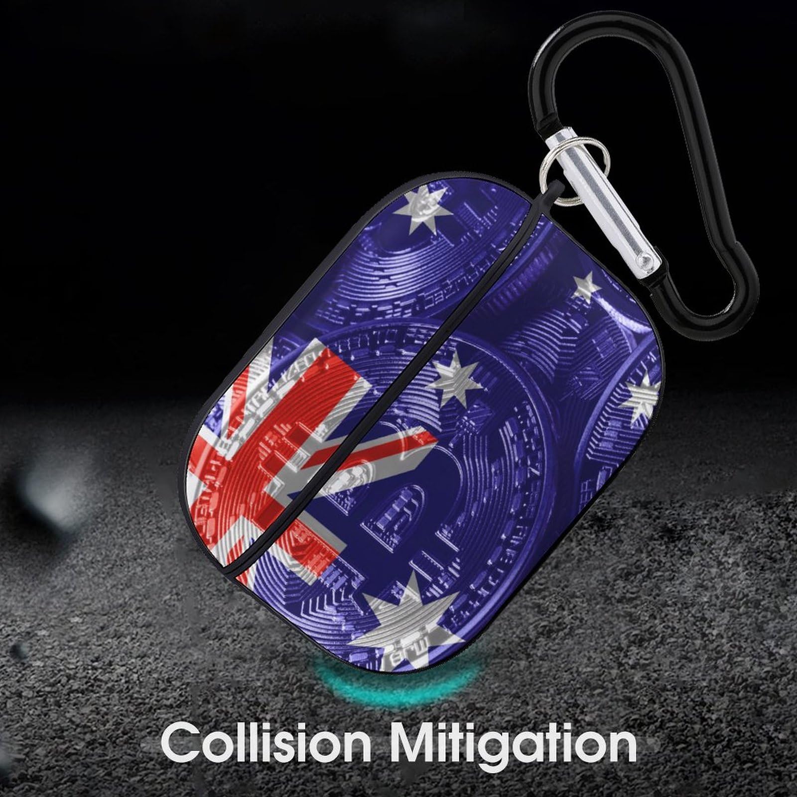 Amazon.com: Australia Flag Bitcoin for Airpods Pro(2nd/1st Generation) Case  with Key Chain, Full Protective Shockproof Case PC Hard Case Cover Supports  Wireless Charging : Electronics