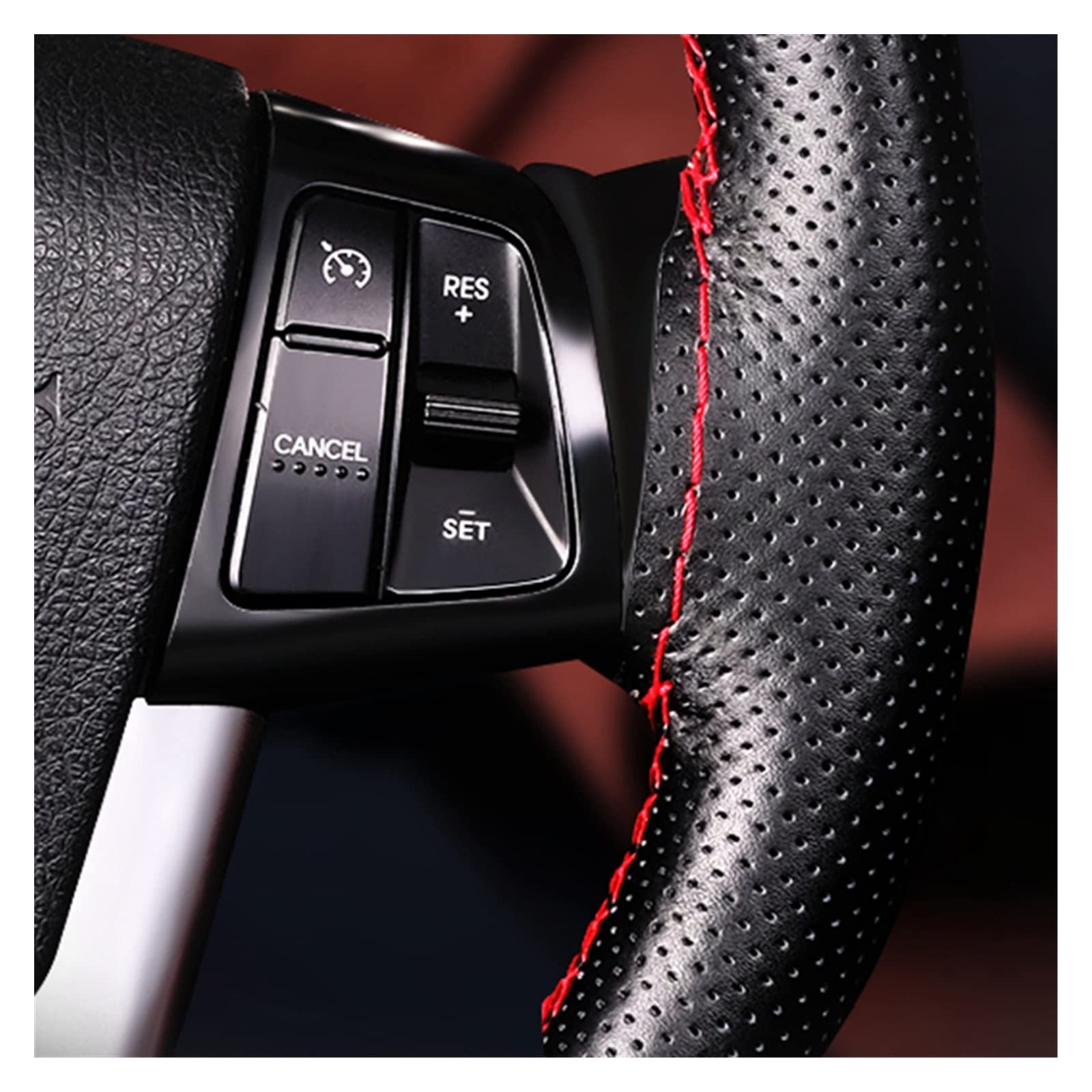 Funda Volante Funda para Volante Coche De 15 Pulgadas/38 Cm Trenza Cuero Artificial Suave En El Volante con Accesorios Aguja E Hilo Cubierta Volante Fundas (Color : Marrón)