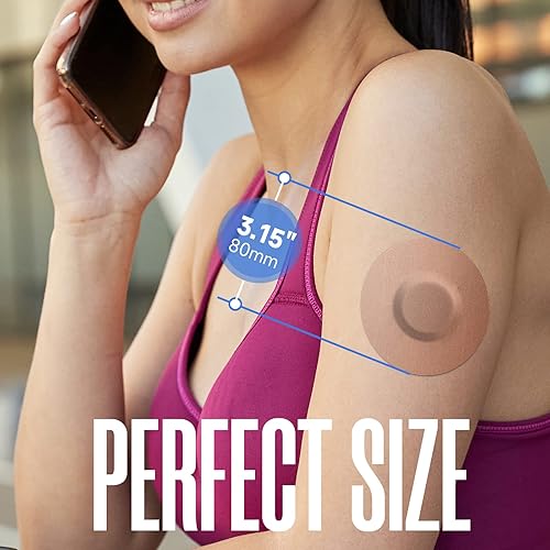 Miniatura 5 de Fundas de sensor Freestyle para Libre 23-30 Pack de fundas de sensor de color bronceado-Parches adhesivos impermeables