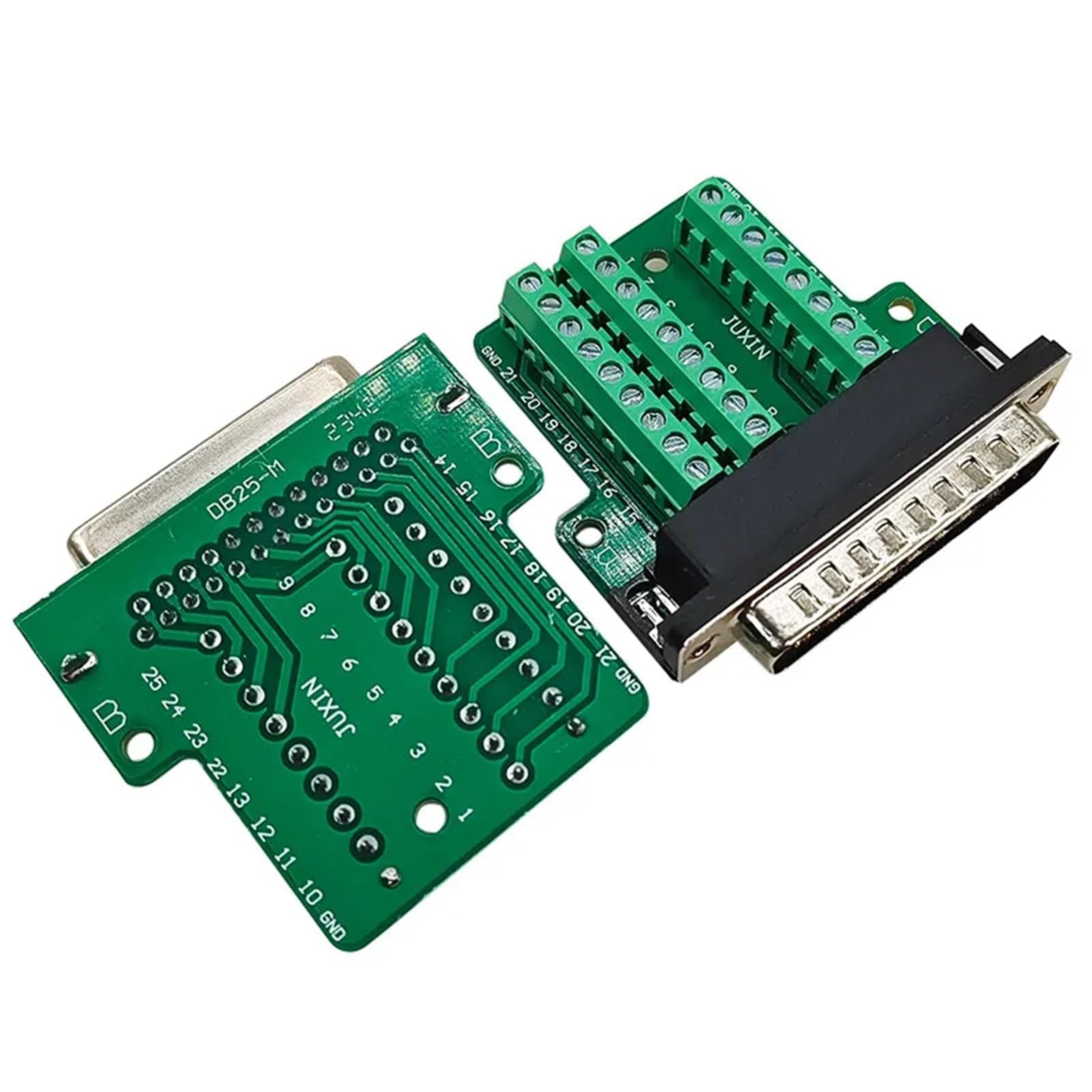 Adaptateur DB25 fin sans soudure mâle et femelle 25 broches pour port série parallèle (rouge)