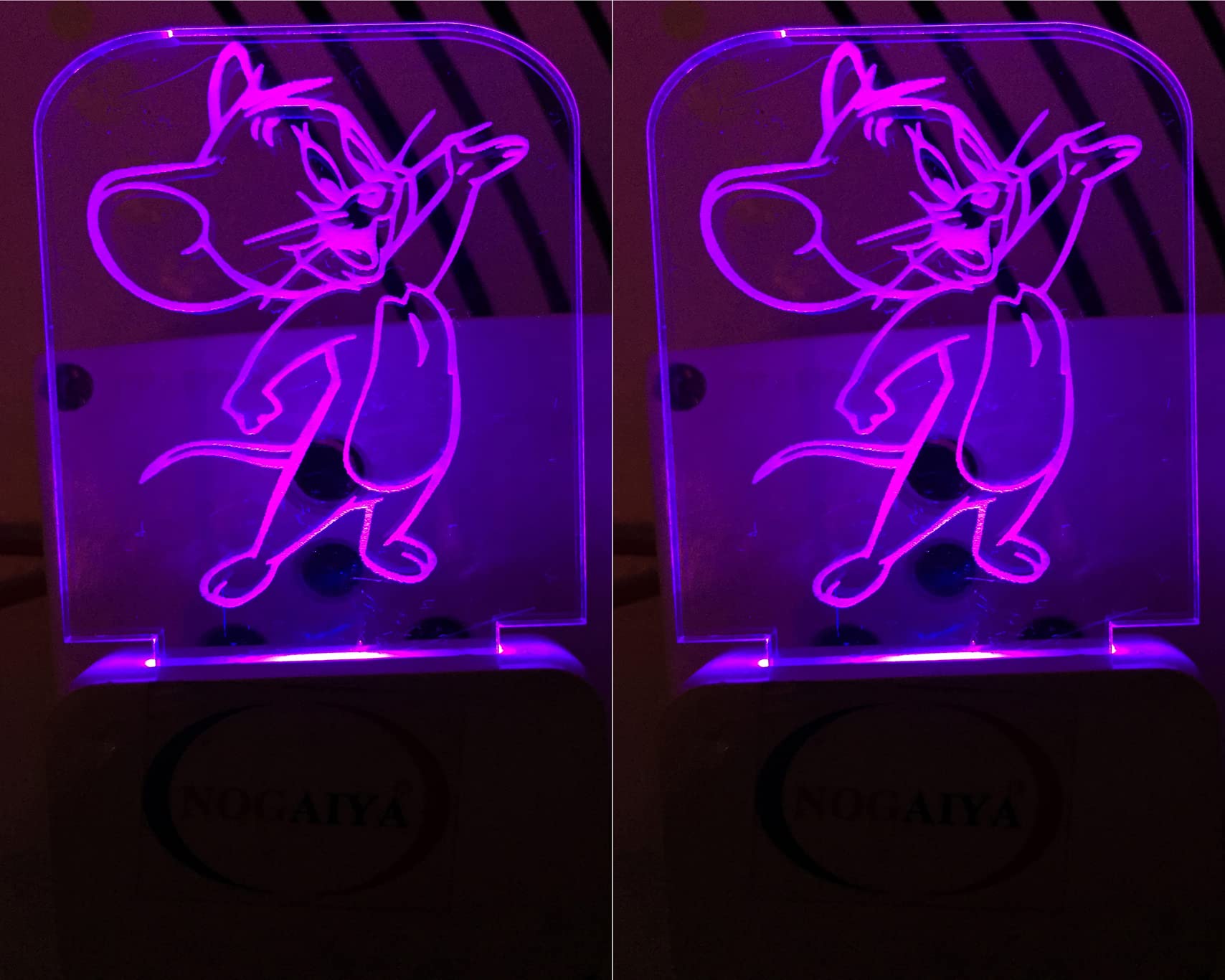 NOGAIYA 3D Illusion Night Lamp Comes with 7 Multicolor and Jerry 3D Illusion Design Suitable for Room,Drawing Room,Lobby HKS129