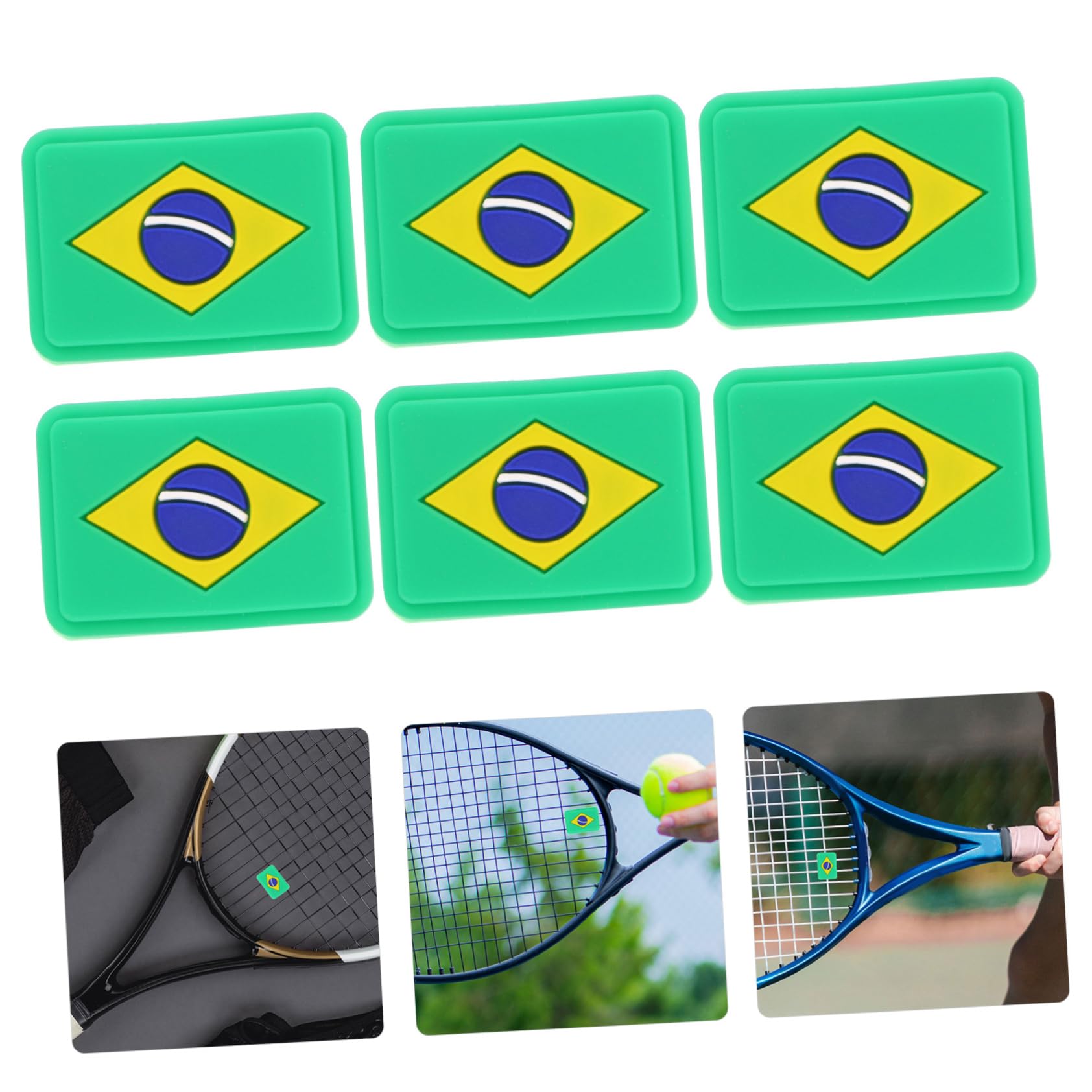BESTonZON Ammortizzatori per Tennis Silicone Riduzione delle Facile Applicare Compatibile con Diverse Racchette per Giocatori Tennis E Accessori Sportivi 6