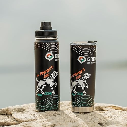 Miniatura 21 de GRITR 24 oz/710 ml Stainless Steel Double Wall Vacuum Insulated Water Bottle for Traveling, Hiking, Camping, Gym Leakproof Reusable Thermos w/Cap