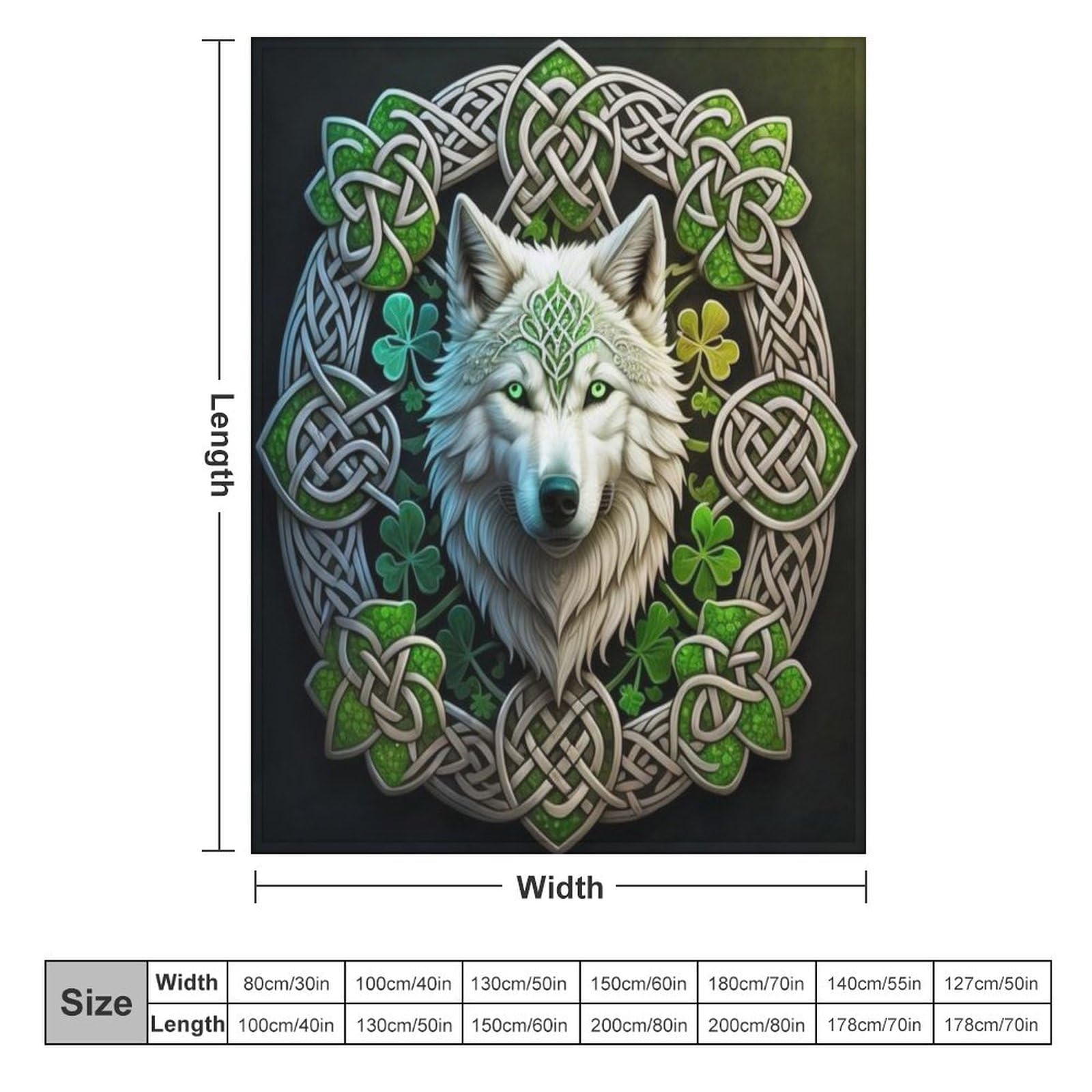 Wolf Fleece Decke, Flauschige Kuscheldecken, Superweiche Leichte Flannel Wohndecke Mit Druck Für Couch Bett/Sofa（150×200cm）