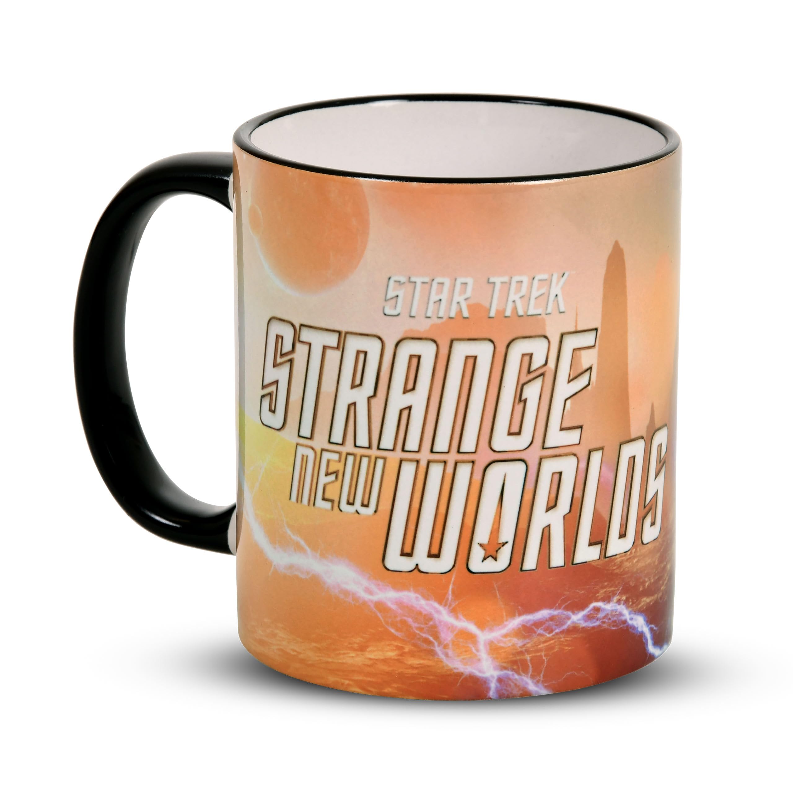Elbenwald Star Trek - Set De 5 Verres 300ml Avec Insignes Starfleet - Jaune Bleu Rouge Pour Fans Officiel