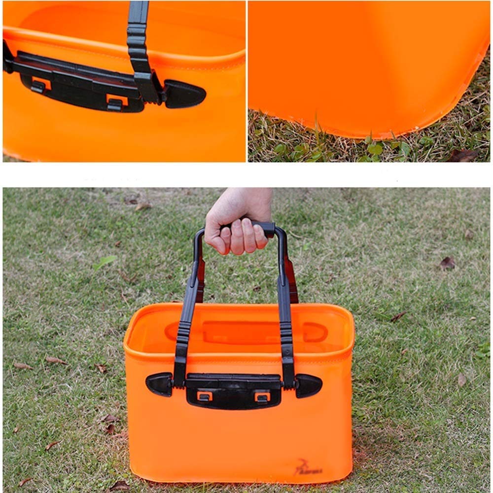 14L Multi-Fonction Grande Capacité Pliant en Plein Air, Seau De Voiture Fournitures De Lavage De Voiture Camping À Pied