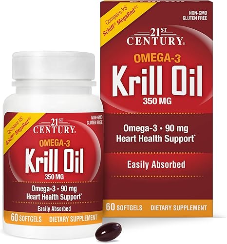 21st Century Aceite de krill 300 mg cápsulas blandas, 60 unidades