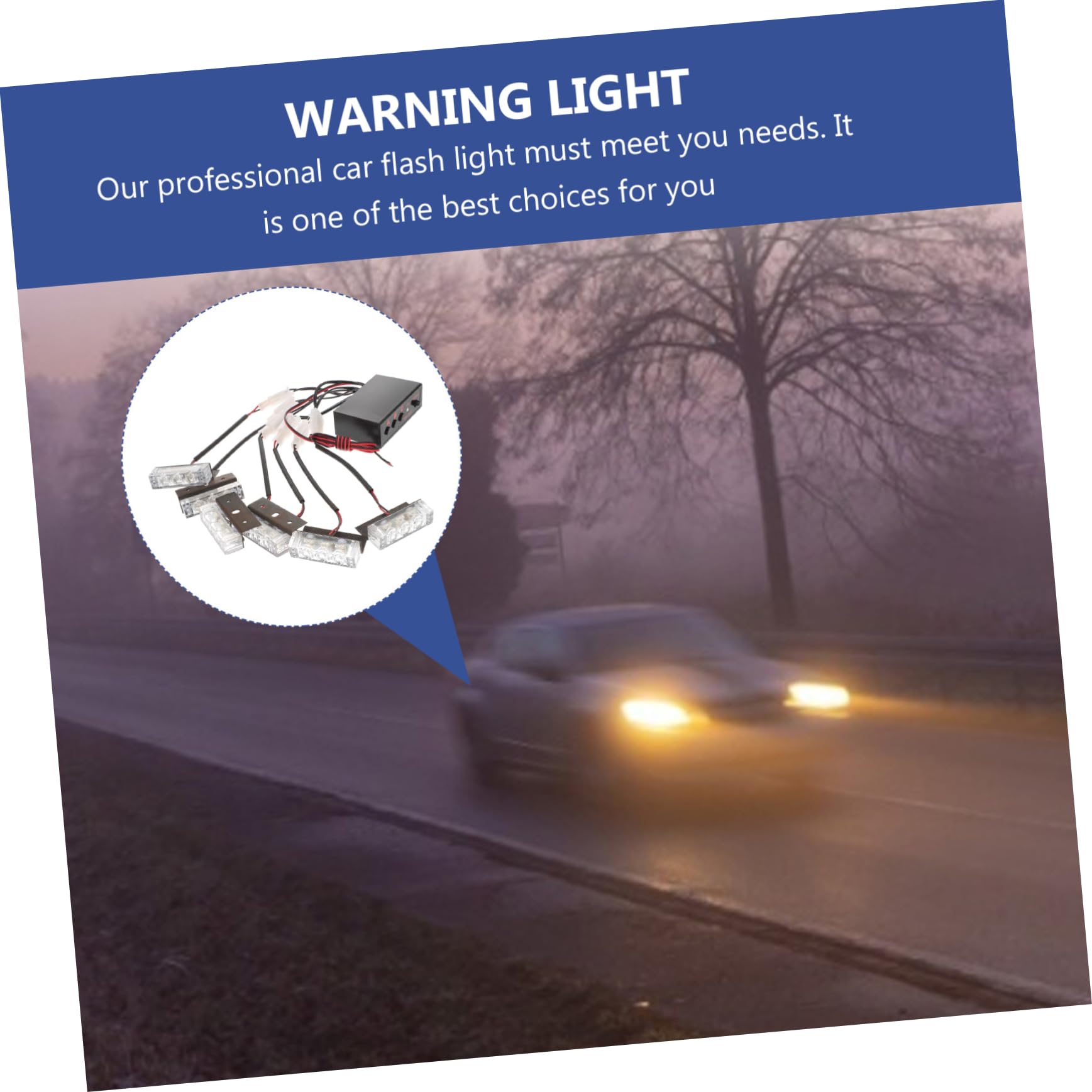 OUNONA Led De Advertencia Estroboscópica De Alta Potencia Luz De Emergencia Amarilla Con Leds Para Coches Suv y Camiones Diseño Ultradelgado Disipador Térmico Integrado