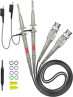 Universal P6100 Oscilloscope Clip Probes 100MHz with Accessories Kit 1X 10X 2 Pack
