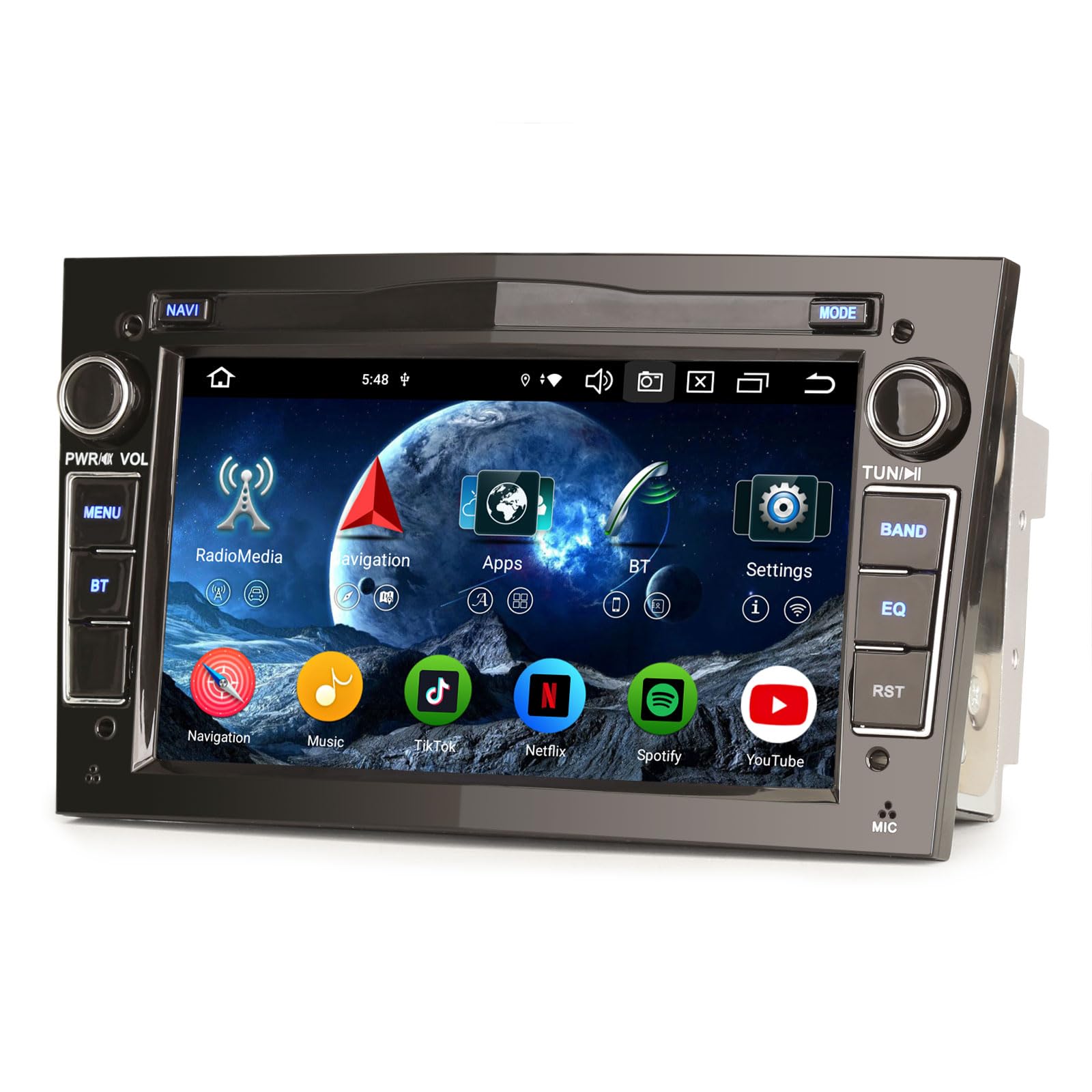 Erisin 7" Android 16 Opel Astra H Corsa C/D Antara Vivaro Zafira Autoradio | Opel Autoradio Bluetooth CarPlay Android Auto GPS Navi WiFi 4G DSP DAB+ OBD2 RDS USB TPMS Canbus Touchscreen 8-Kern 4GB+64GB