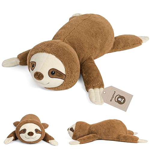JellyMallow 24in 5lbs Sloth Weighted Stuffed Animals, Weighted Stuffed Animal Sloth Plush, Comfortable Companion Plushies Toy Gifts for Adults & Kids