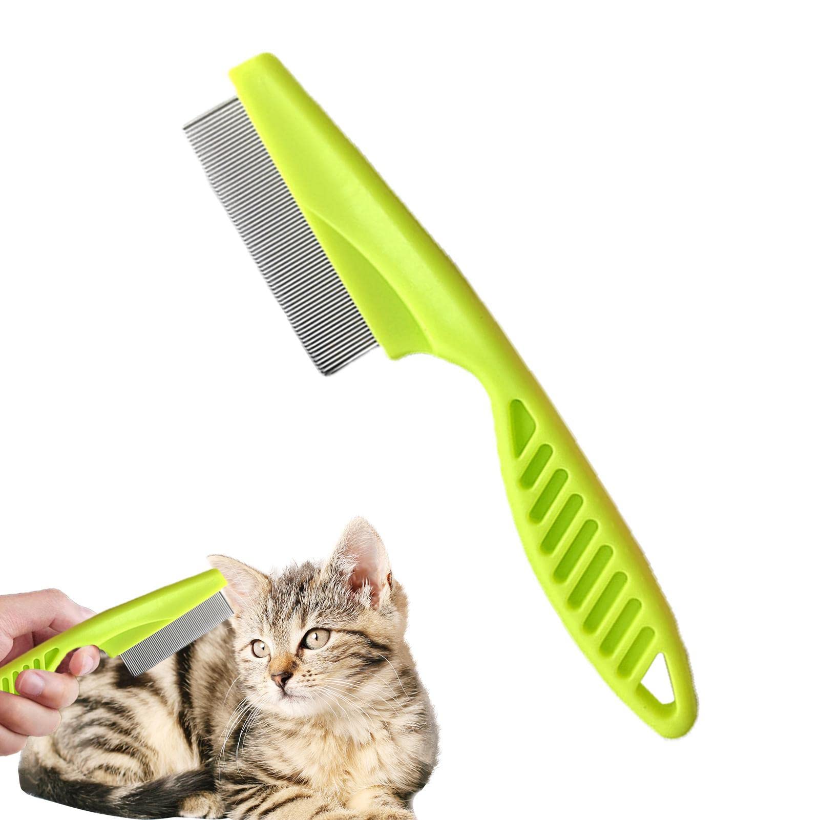 Brosse anti-puces pour chat, brosse anti-puces avec manche épaissi | Peigne pour chiots pour petits chiens, articles de toilette pour chats, accessoires pour chiens, kit toilettes pour chiens Jingan
