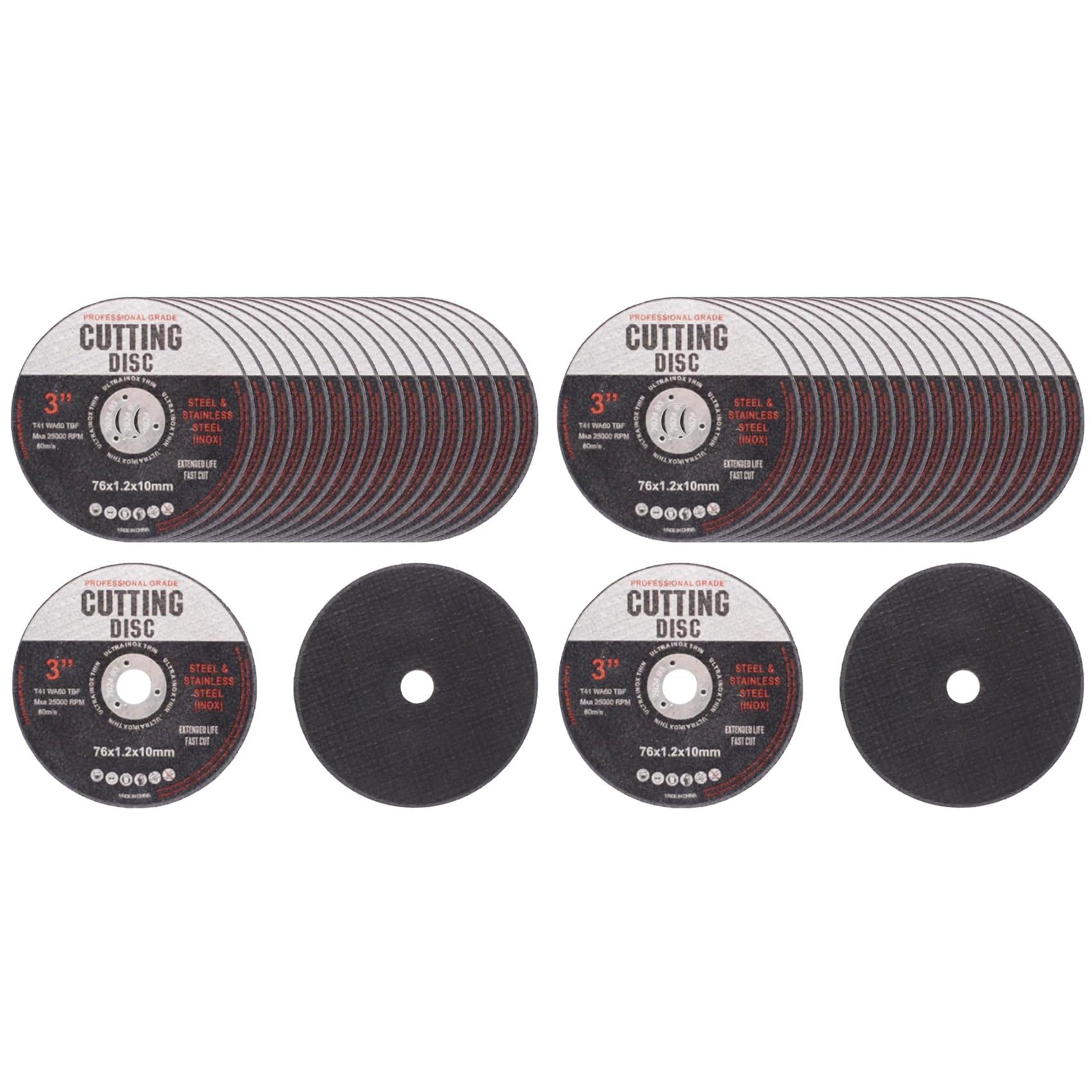 Jnchdghwa As Shown 36Pcs Cutting Discs, 76Mm Cutting Disc, Angle Grinder Discs For Metal, Grinding Discs, Cutting Discs For Cutting Metal