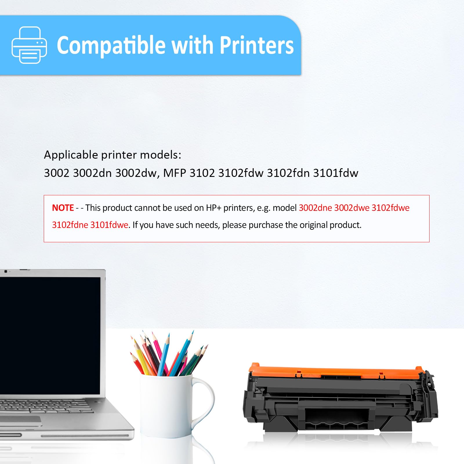 LAIPENG 139A Compatible Toner Cartridge for HP W1390A 139X W1390X LaserJet Pro 3002 3002dw MFP 3102 3102fdw Printers [Without Chip - Image 2