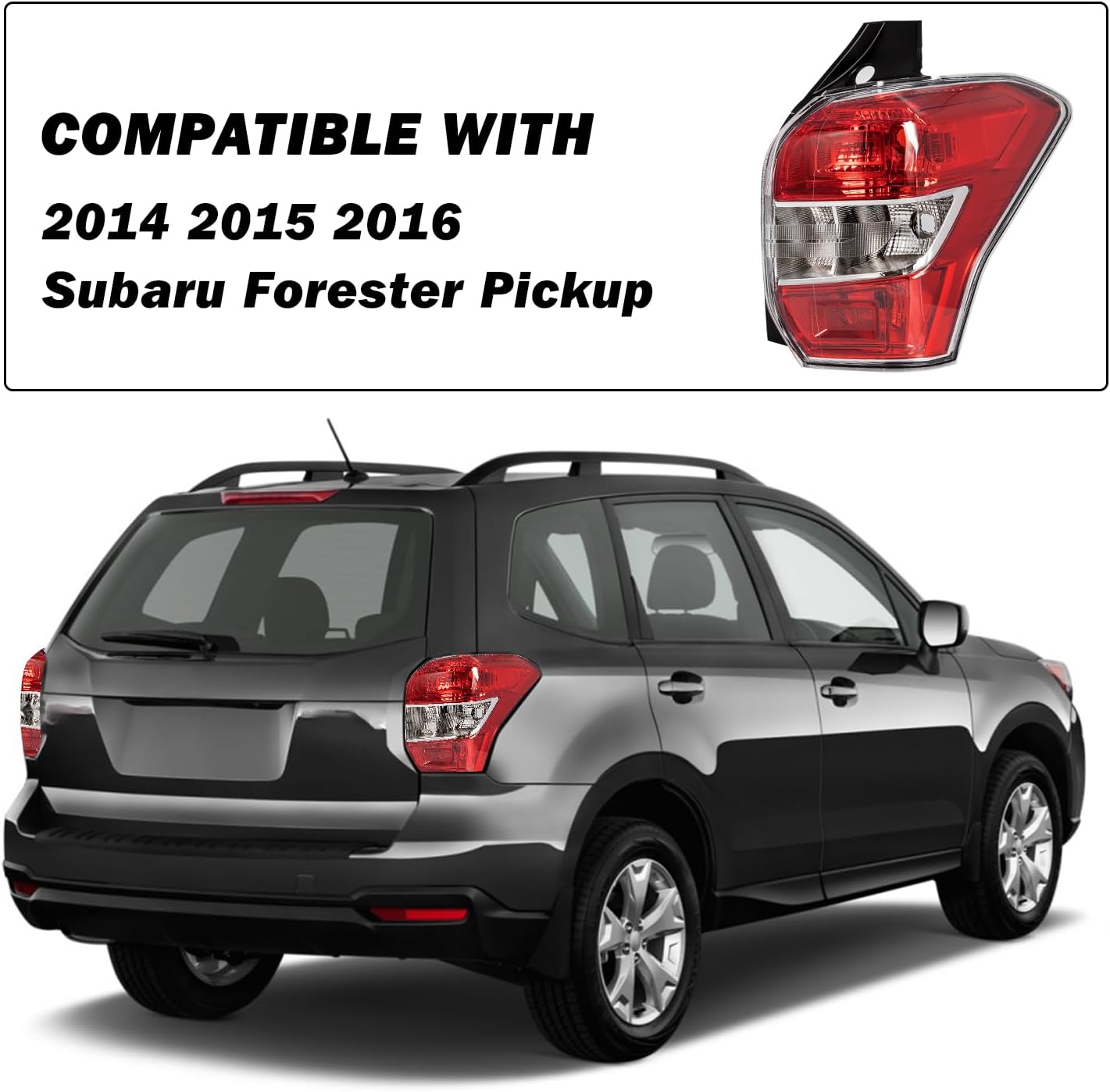 SOCKIR Tail Light Assembly Fit for 14-16 Subaru Forester Pickup Taillight Right Passenger Side