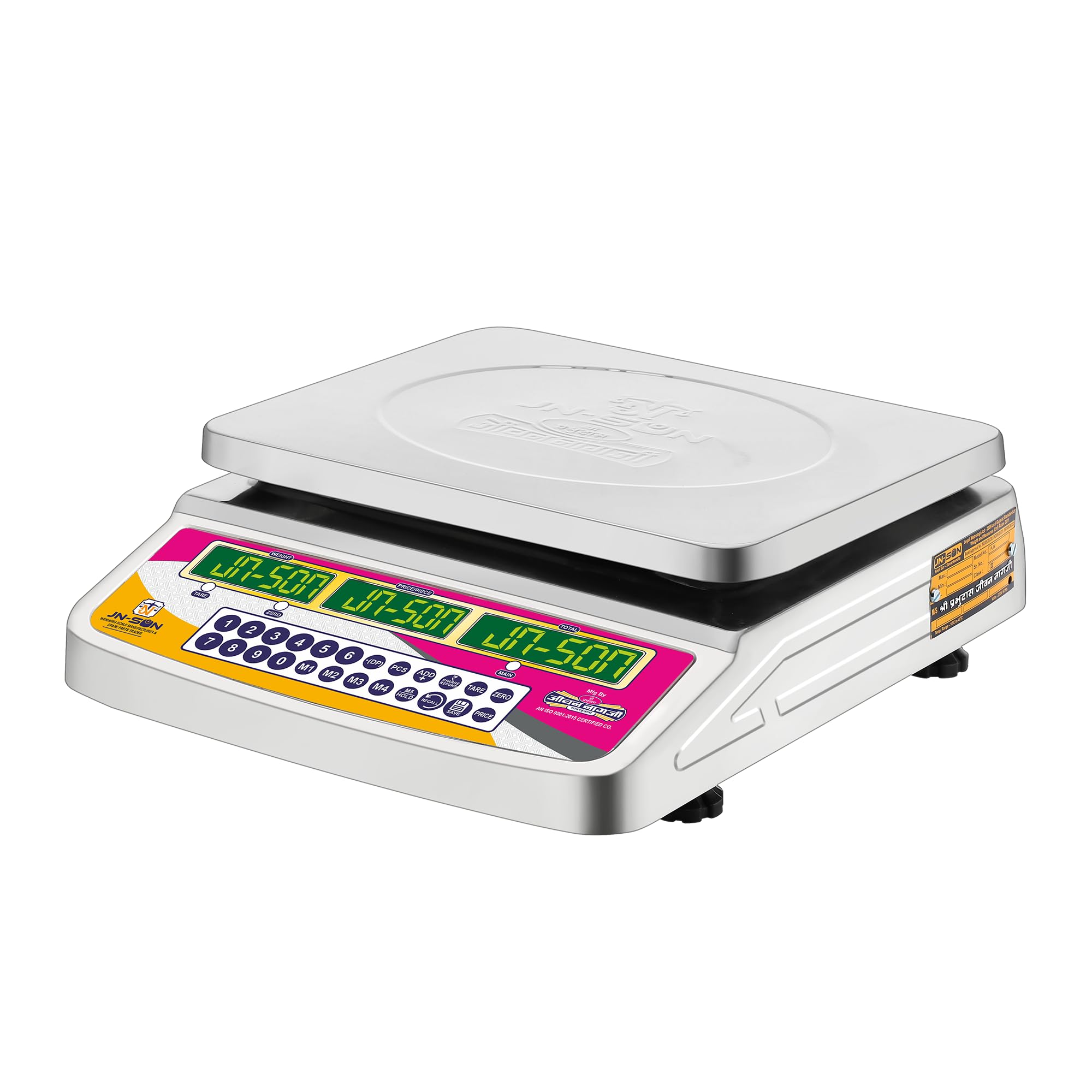 JN-SON 30-40 KG PRC F.B. Digital Weighing Scale with Front and Back Red Double Display,Kirana shop, Grocery Store and factory (With Battery Without Stamping)