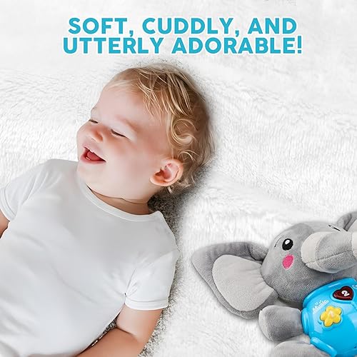 Miniatura 4 de STEAM Life - Juguetes para bebés de 0 a 12 meses elefante de peluche musical con luces para recién nacidos y bebés de 6 a 12 meses niños y niñas