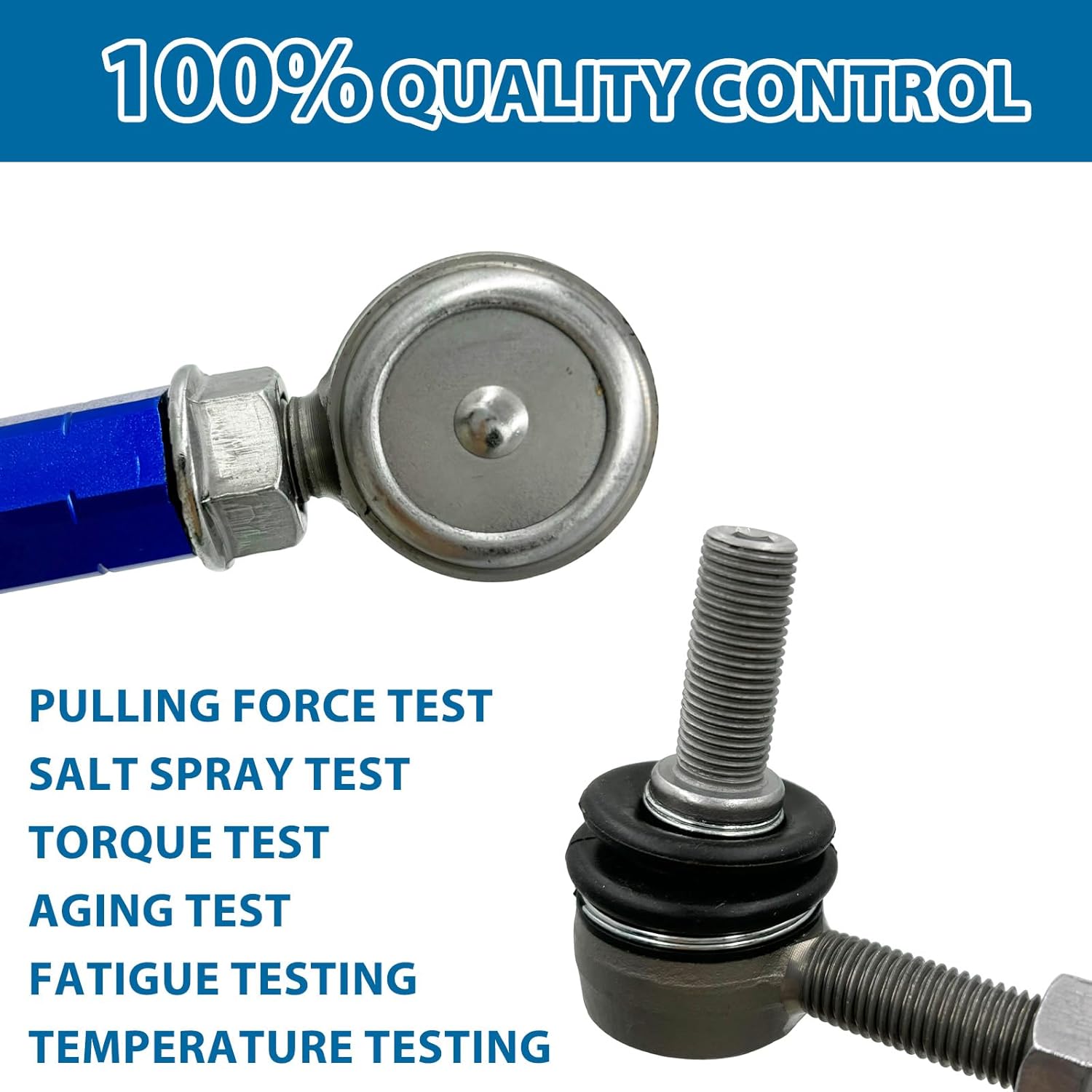 11.81-13.78' m10 Modified Front Sway Stabilizer Bar End Drop Link 2 Pcs Left & Right Aluminium Self Adjustable 360 Degree Swivel With Length And Angle Maintenance Vehicle X303510 300-350 Blue