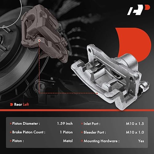 Miniatura 17 de A-Premium Conjunto de pinza de freno de disco con soporte compatible con los modelos GMC, Pontiac, Saturn y Chevy - Captiva Sport 2012-2015, Equinox