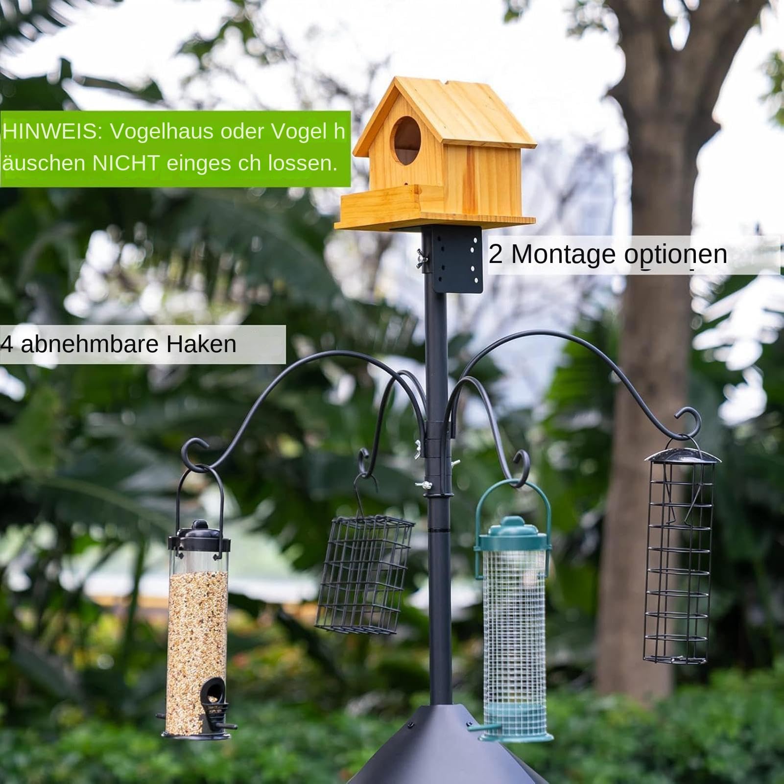 Postes De Comederos Para Aves Soporte Extensible Resistente | Postes De 234 Cm Para Comederos De Pájaros Con Deflector Anti-Ardillas Para Estación Meteorológica Mascotas Atraer Vida