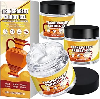 180 g Museum Gel Clear Museum Gel Putty Removable Reusable Excellent Adhesion for Dry Smooth Surfaces Made of Metal Ceramic Glass Plastic Shakes and Drops