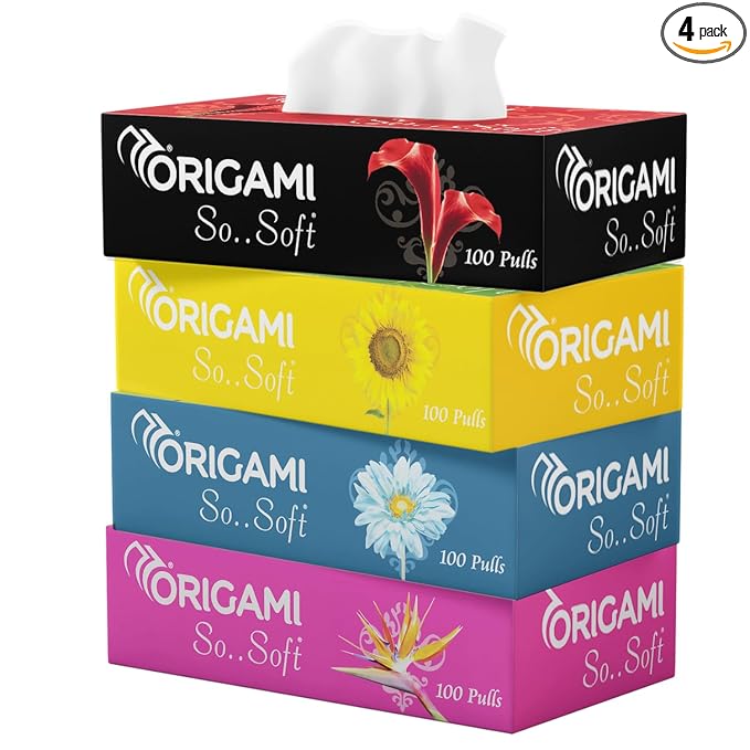 Origami 2 Ply Facial Tissue Box Car Tissue (Pack of 
