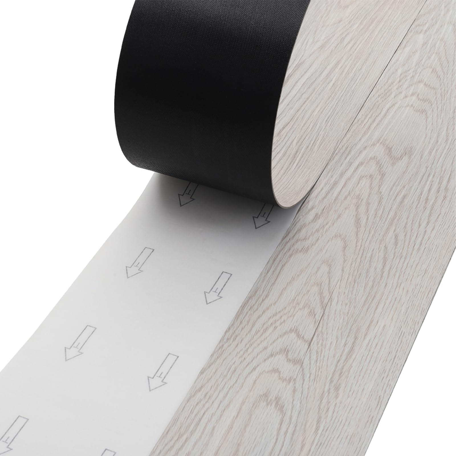 INMOZATA PVC Bodenbelag 5.01m² Vinylboden Selbstklebend Wasserdichte Bodenaufkleber für Küche Bad Haus Bodenfliese, 91.5 X 15.2CM, Weiß Grau