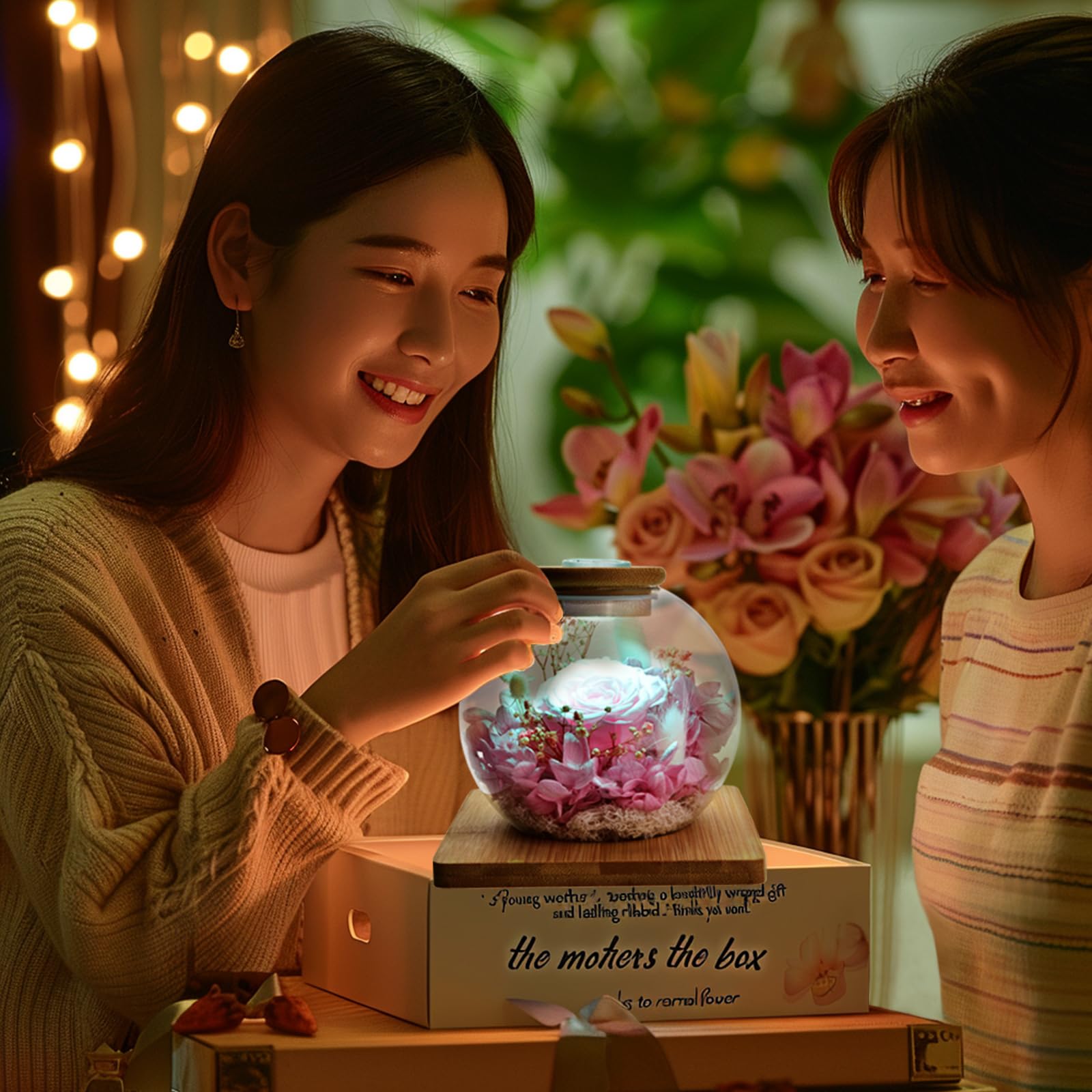 Amazon｜母の日 ギフト プリザーブドフラワー ピンク (ブリザード