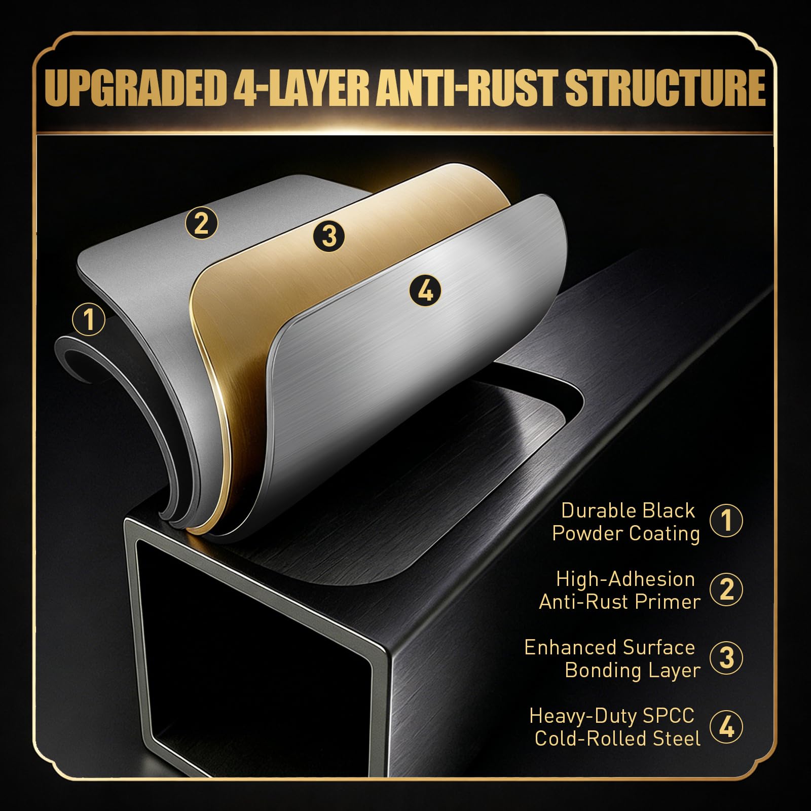 QuliMetal BAC363 Étagère pliante pour grille pour barbecues à granulés Traeger Pro 34 Series, Texas Elite 34, Century 885 et Eastwood 34 Series, Idéale pour la préparation et le stockage des aliments