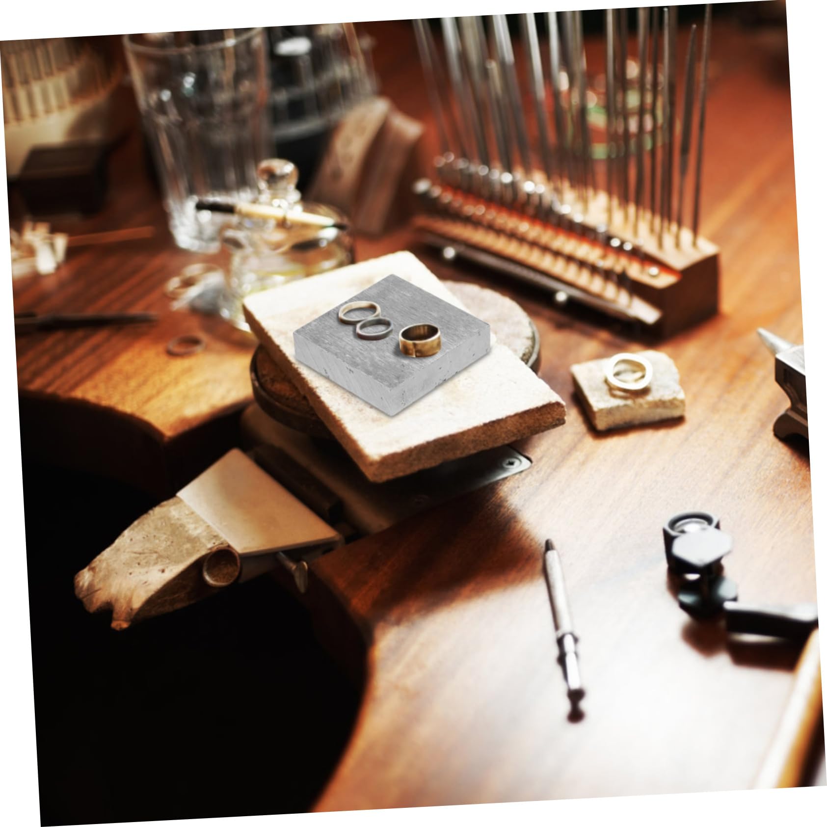 Holibanna Square Iron Pad Jewelry Goldsmithing Tool Portable Processing Mat and Practical