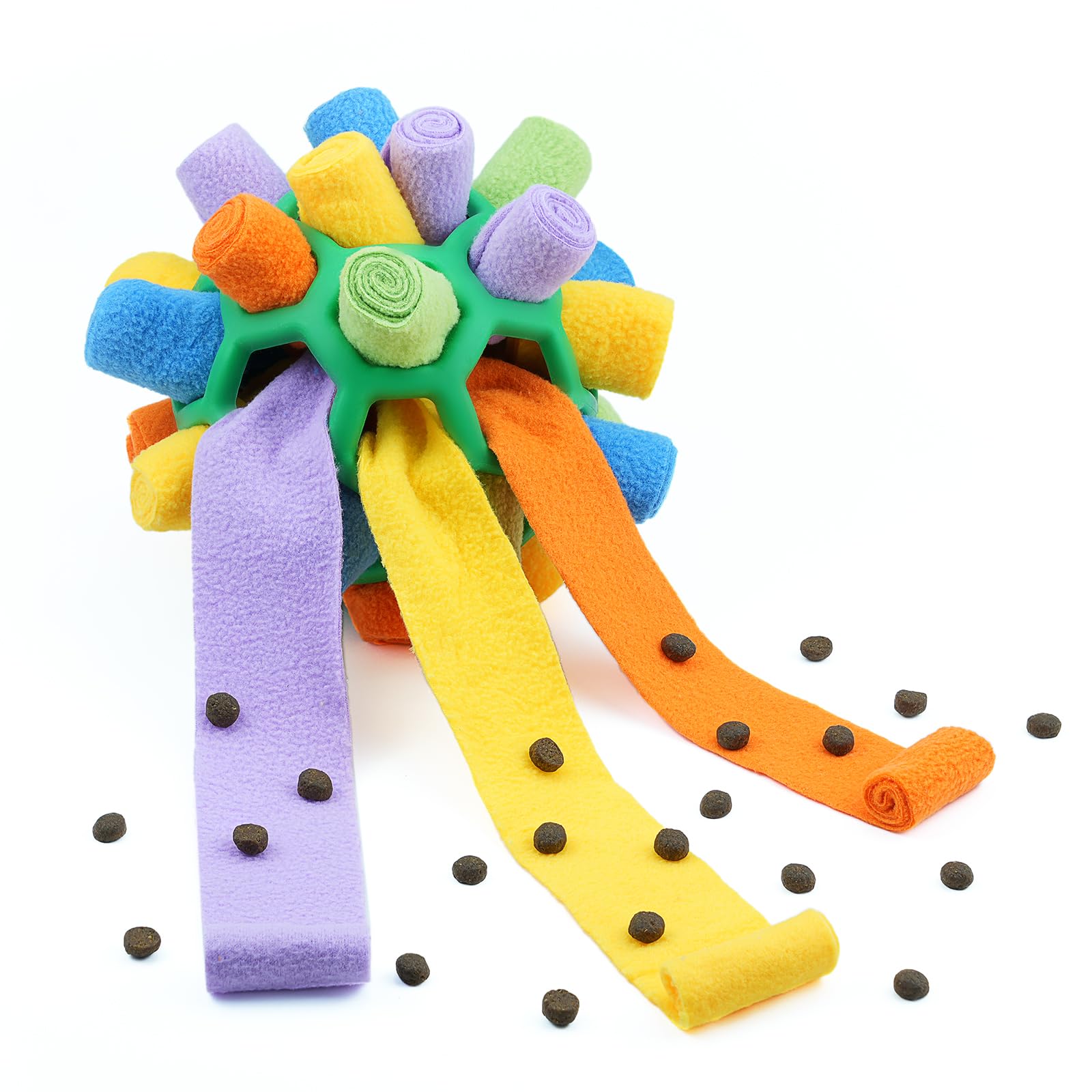 Yikko Pelota de olfateo para Perros, Alfombra Olfato Juego de para Perros,Juguete Interactivo para Perros de Alimentos más Lento para Mascotas pequeñas y Medianas (Verde Iridiscente)