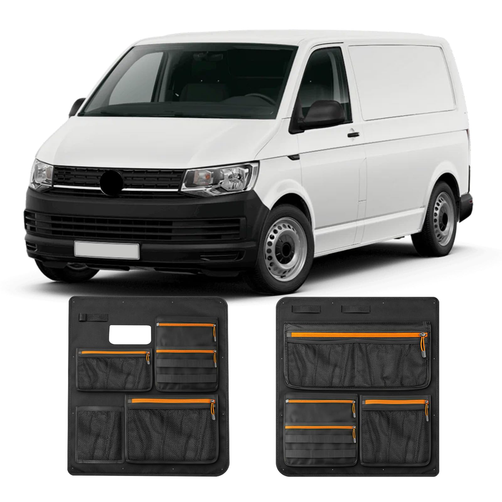 RASHION Borsa Organizzatore per Portello Posteriore Compatibile con VW T5 T6 Borsa Porta Oggetti con Multiple Tasche per Camper Van