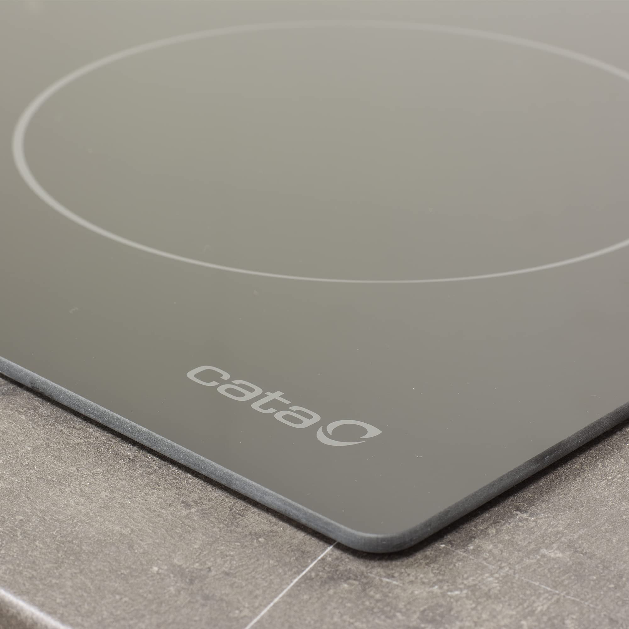 Cata Placa Vitrocerámica TZD 603/G con 3 Zonas de Cocción Hight Light y una Zona Gigante Triple con 9 Niveles de Potencia. Ancho de 59 cm con Desconexión automática y Bloqueo Infantil, Negra